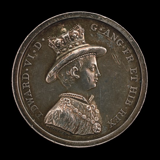 Edward VI, 1537-1553, King of England 1547 (Medal for the School of Christ's Hospital, Founded 1552) [obv], awarded 1846.