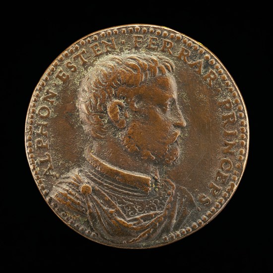 Alfonso II d'Este, 1533-1597, 5th Duke of Ferrara 1559 [obverse], 1552/1590.