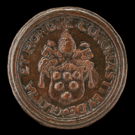 Shield with the Medici Arms, Surmounted by the Papal Tiara and Crossed Keys [reverse], c. 1513/1515.