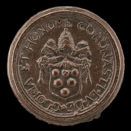 Shield with the Medici Arms, Surmounted by the Papal Tiara and Crossed Keys [reverse], c. 1513/1515.