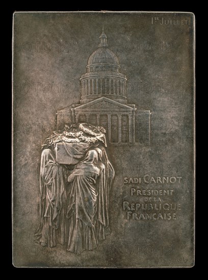 The Body of President Sadi Carnot Borne to the Panthéon [obverse], 1894.