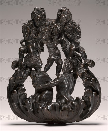 Door Knocker with Nereid, Triton, and Putti, c. 1550.