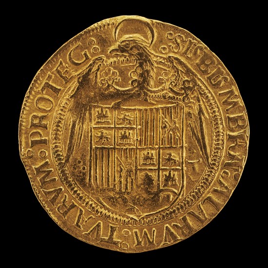 Eagle Displaying Crowned Shield of Aragon and Castile [reverse], 16th century.