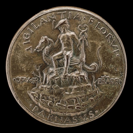 Mercury Seated on a Dragon [reverse], c. 1478.