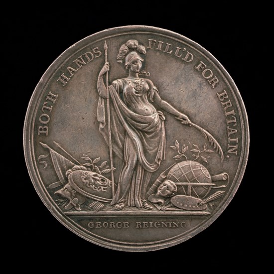 Minerva (Jernegan's Lottery Medal) [obverse], 1736.