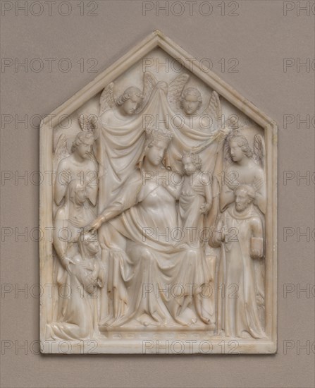 Madonna and Child with Queen Sancia, Saints, and Angels, c. 1335.