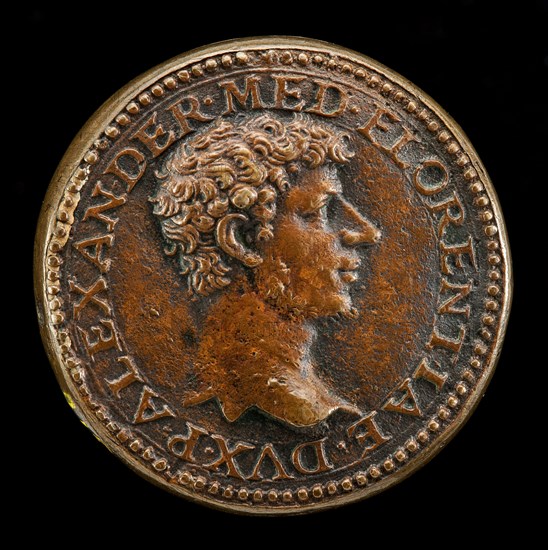 Alessandro de' Medici, 1510-1537, 1st Duke of Florence 1532 [obverse].