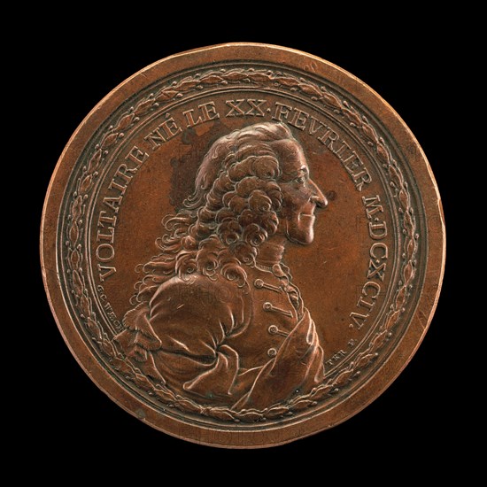 Voltaire, 1694-1778, Writer and Philosopher [obverse], 1770.