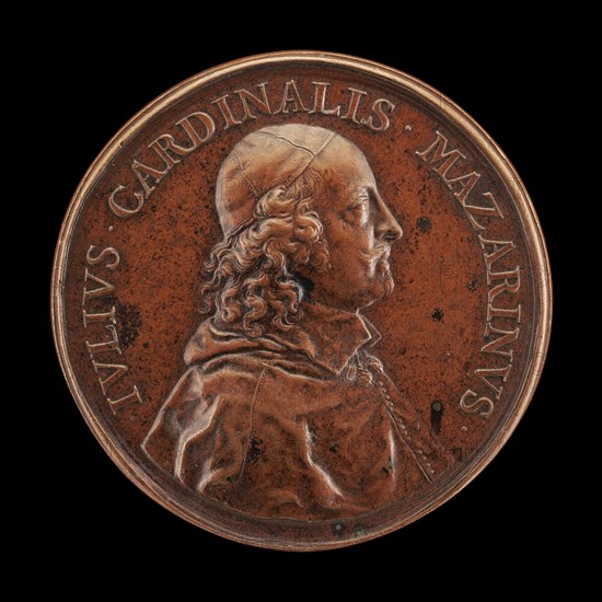 Cardinal Jules Mazarin, 1602-1661, Prime Minister of France 1643 [obverse], 1660.