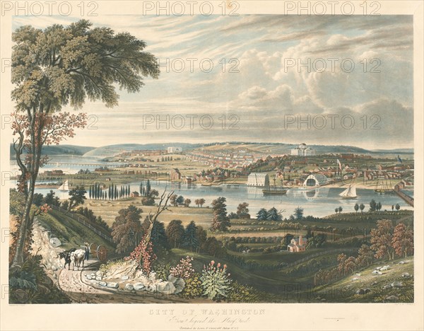 City of Washington: From beyond the Navy Yards, published 1834.