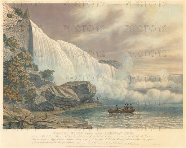 Niagara Falls from the American Side, published 1840.