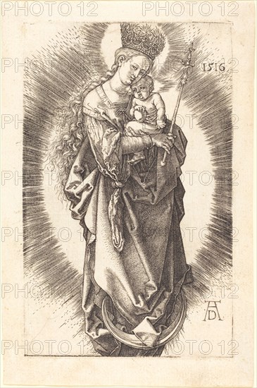 The Virgin and Child on a Crescent with a Sceptre and a Starry Crown, 1516.