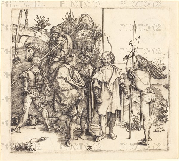 Five Soldiers and a Turk on Horseback, 1495/1496.