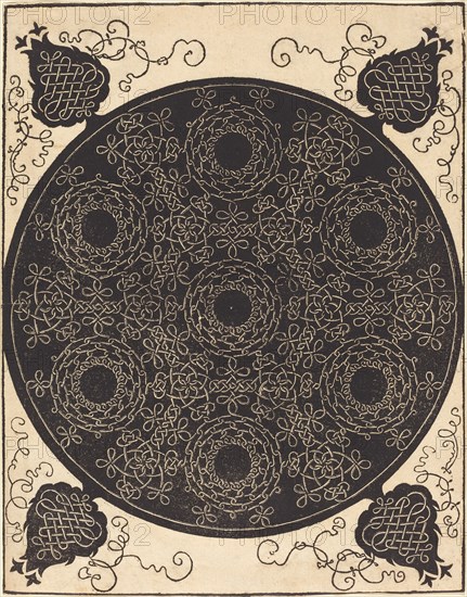 The Fourth Knot (combining seven circular groups of knots with black centers), probably 1506/1507.