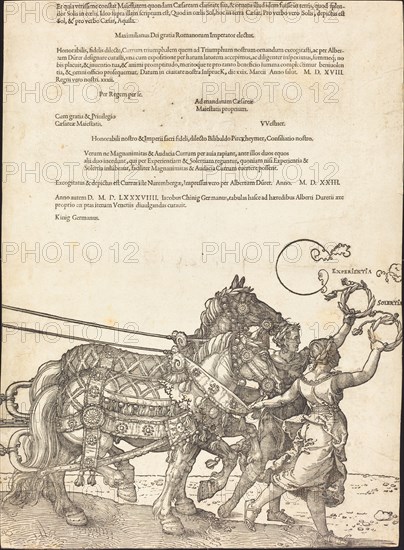 The Triumphal Chariot of Maximilian I (The Great Triumphal Car) [plate 8 of 8], 1523 (Latin ed.).