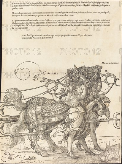 The Triumphal Chariot of Maximilian I (The Great Triumphal Car) [plate 7 of 8], 1523 (Latin ed.).