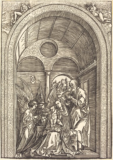 The Holy Family with Two Angels in a Vaulted Hall, c. 1504.