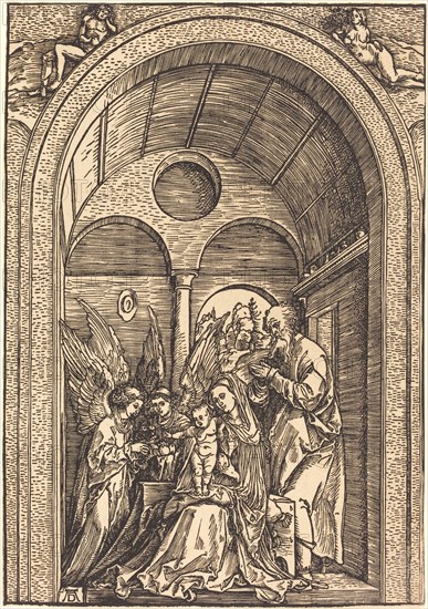 The Holy Family with Two Angels in a Vaulted Hall, c. 1504.
