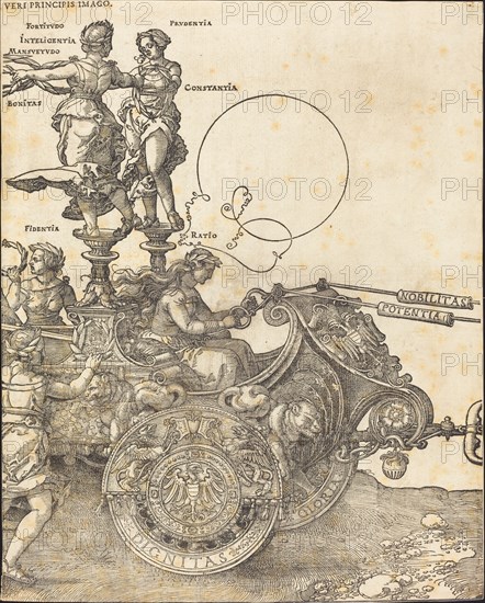 The Triumphal Chariot of Maximilian I (The Great Triumphal Car) [plate 2 of 8], 1523 (Latin ed.).
