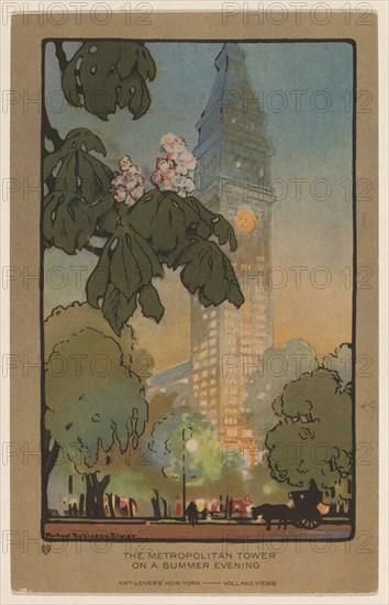 The Metropolitan Tower on A Summer Evening, 1914.