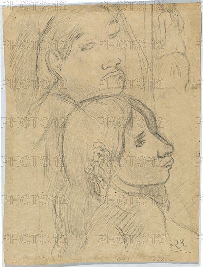 Two Marquesans [verso], c. 1902.