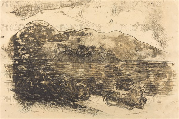 Tahitian Shore [recto], c. 1900.