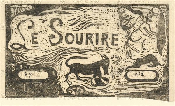 Title Page for "Le Sourire" (Titre du Sourire), in or after 1895.