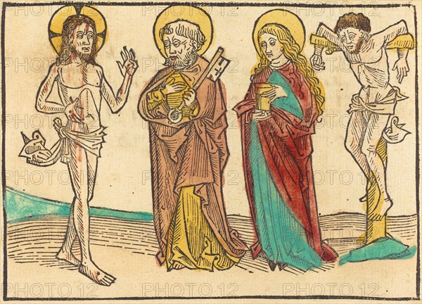 Christ Showing His Wounds to Peter, the Magdalene and the Good Thief, 1480/1490.