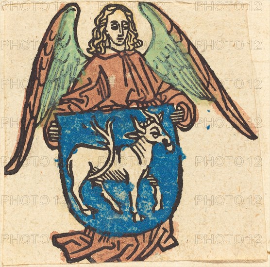 Bookplate of Hilprand Brandenburg of Bibrach, in or after 1500.