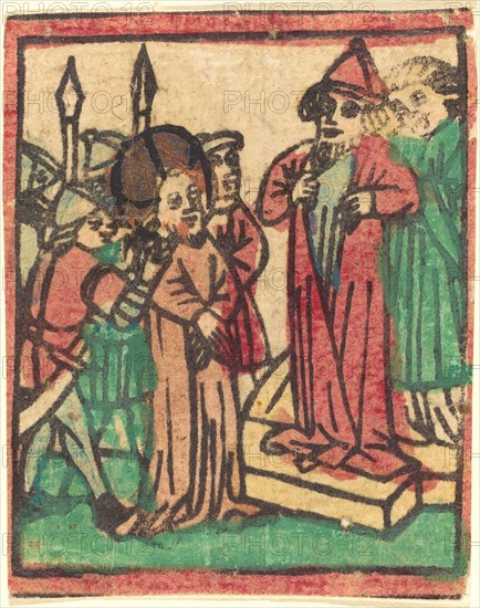 Caiaphas Tearing his Clothes, probably 1449.