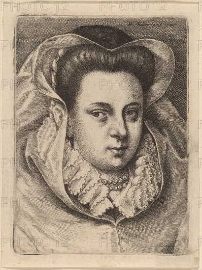 Woman with White Veil and Black Hat (Mary Stuart?), 1645.