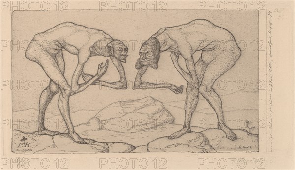 Zwei Männer, einander in höherer Stellung vermutend, begegnen sich (Two Men Meet, Each Believing the Other to Be of Higher Rank, 1903.