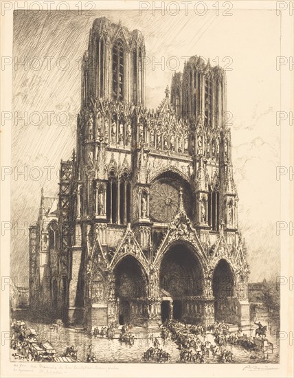 Reims Cathedral (Cathedrale de Reims), 1911.