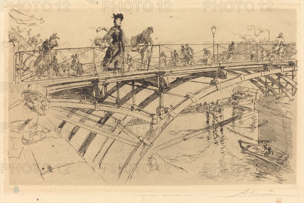 Bridge of Arts (Le pont des Arts), 1890.