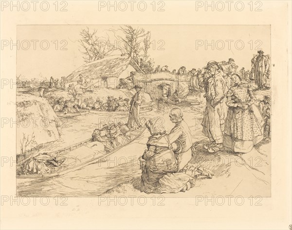 Burial in the Vendeen Marsh (Un enterrement dans le marais Vendeen), 1901.