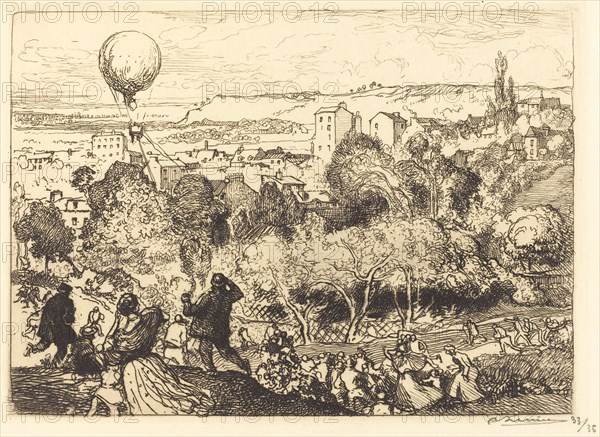 The Falling Balloon, in Pre-Saint-Gervais (Lebaloon qui tombe, au Pre-Saint-Gervais), 1910.