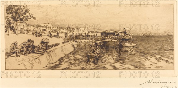 Pier of Bercy (Embarcadere, quai de Bercy), 1891.