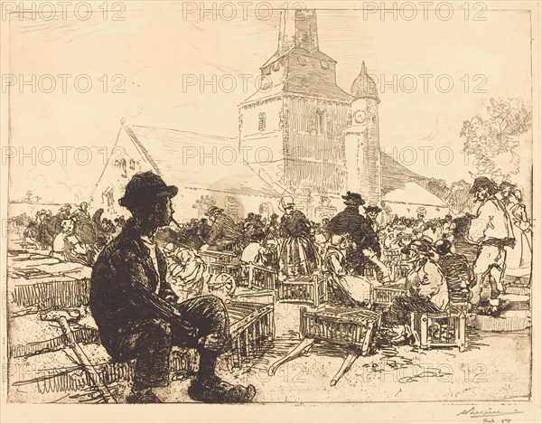 Poultry Market at St.-Jean-de-Mont (Marche a la volaille, a St.-Jean-de-Mont), 1892.