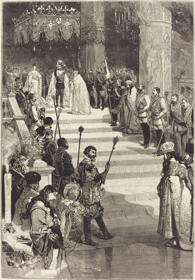 Le Couronnement de l'Empereur Alexandre III de Russie (27 Mai), 1883.