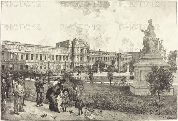 Les ruins du Palais des Tuilleries avant leur démolition, 1883.