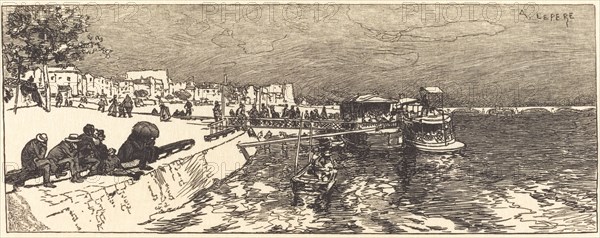 Pier at Bercy (Embarcadere a Bercy), 1890.
