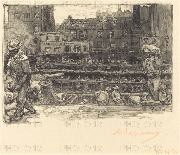 Unloading, Canal St. Martin (Les dechargeurs de platre, Canal Saint-Martin), 1890.