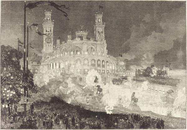 14 Juillet. Illumination du Palais du Trocadéro, 1883.