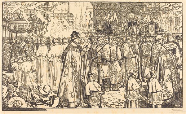 Corpus Christi Procession at Nantes (Procession de la Fete Dieu a Nantes), 1901.