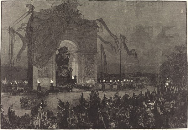 Funérailles de Victor Hugo. La Veillée, 1885.