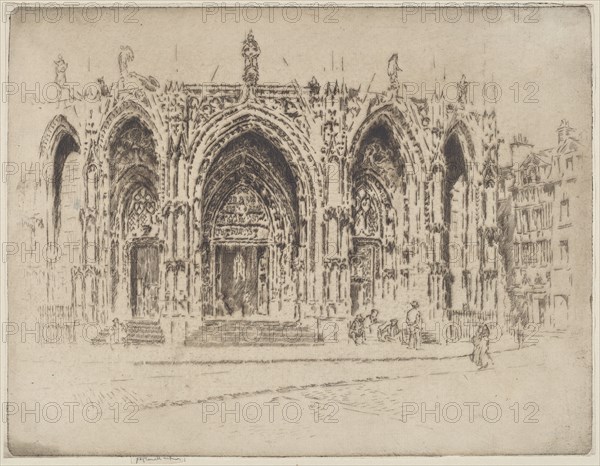 Porch of San Maclou, Rouen, 1907.
