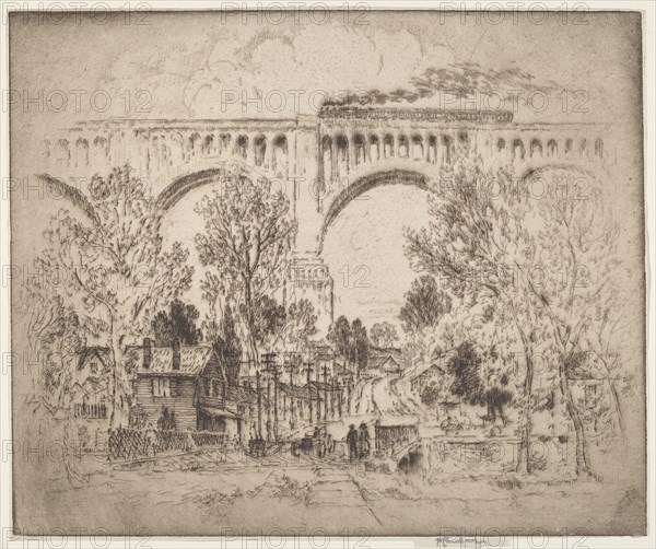 The Viaduct, D., L. & W. at Nicholson, Pa., 1919.