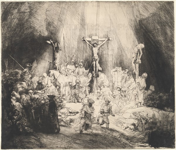 Christ Crucified between the Two Thieves (The Three Crosses), 1653.