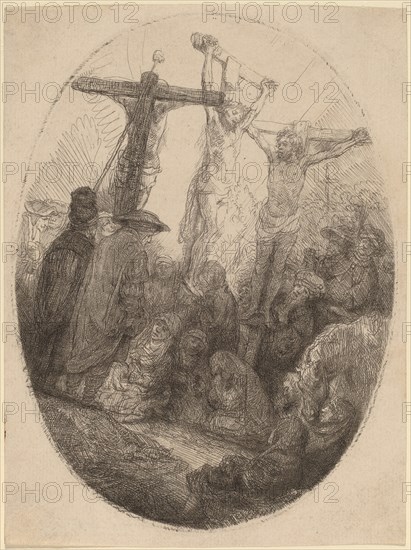 Christ Crucified between the Two Thieves: an Oval Plate, c. 1641.