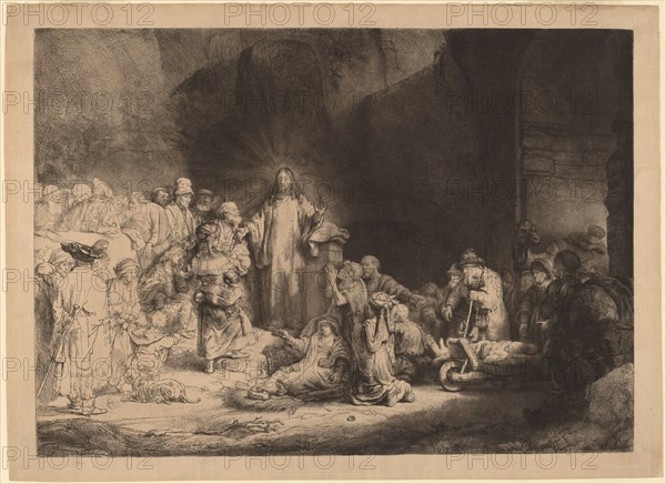 Christ Preaching (The Hundred Guilder Print), c. 1649.